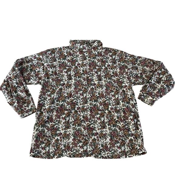 NWT VTG Y2K 2000s Floral Turtleneck Top Plus Sz 22W Cottagecore Prairie Grunge - Picture 1 of 7